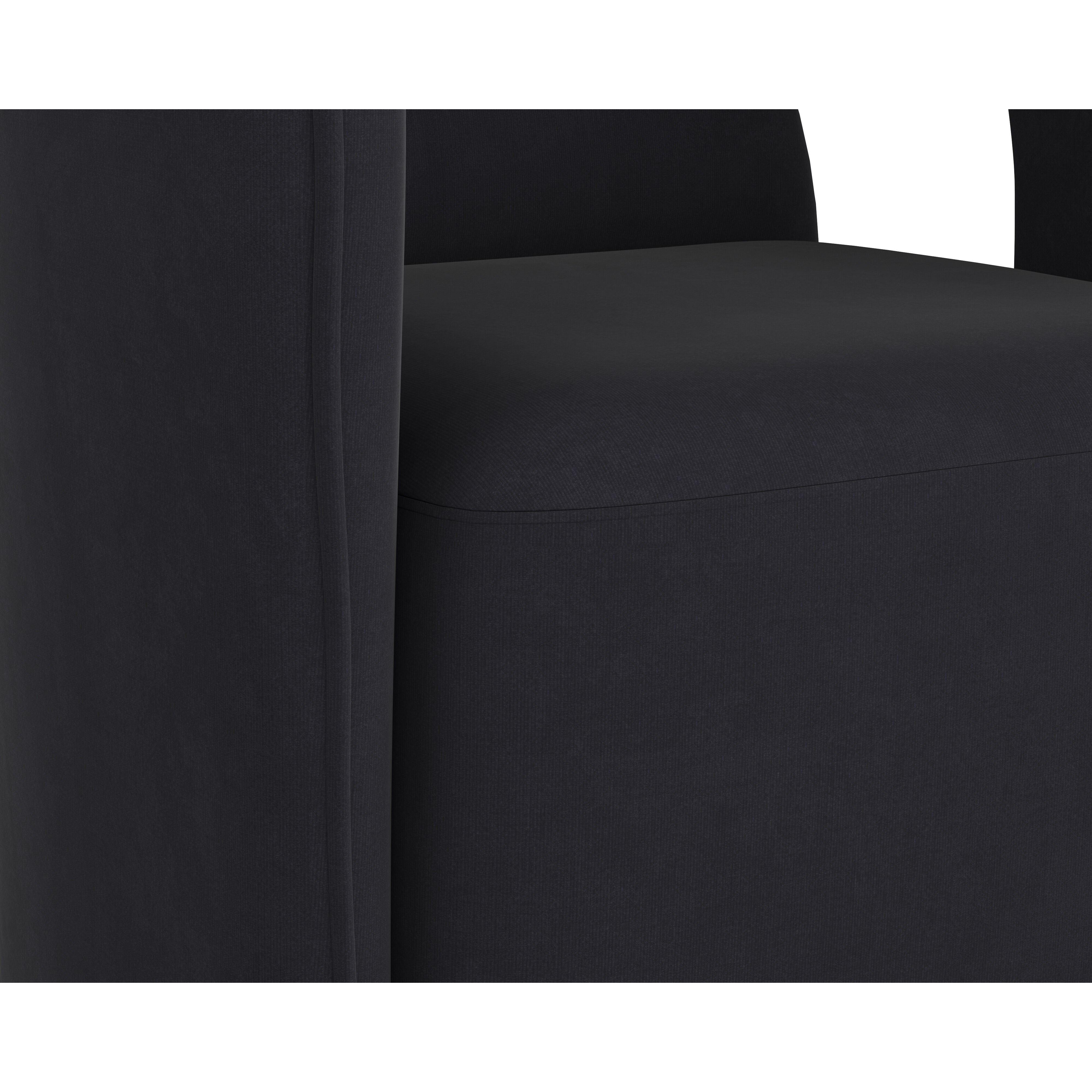 Kendrick Abbington Black Wheeled Dining Armchair, Wheeled